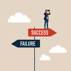 Failure or success. Business concept design vector illustration.