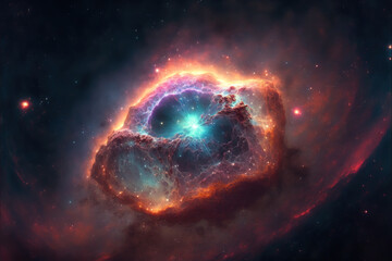 Wall Mural - supernova galaxy 8k hype realistic. spiral galaxy in space background. background of supernova nebul