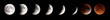© Cavan Images - Series of photographs showing progression of Moon phases and Blood Moon eclipse