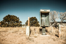 Phone Booth In A Ghost Town