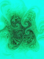 abstract concepts green flower wave art design background graphic illustration 