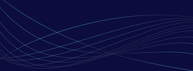Wall Mural - abstract blue technology background with light striped lines wave. light effect of neon glow. copy s
