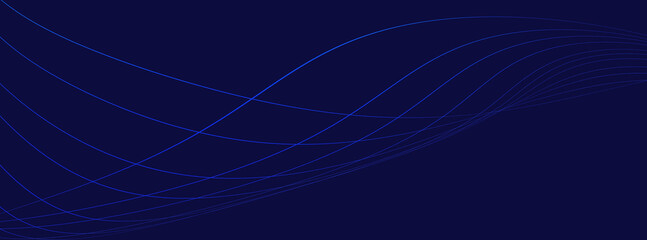 Wall Mural - abstract blue technology background with light striped lines wave. light effect of neon glow. copy s