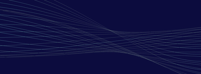 Wall Mural - abstract blue technology background with light striped lines wave. light effect of neon glow. copy s
