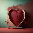 love dessert, valentine's day, heart on a plate. generative ai