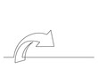 continuous line drawing of arrow symbol arrows icon PNG image with transparent background