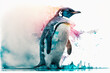 canvas print picture - Pinguin im Herzen der Antarktis