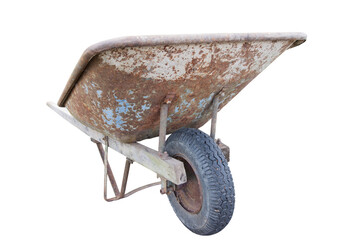 Rusty wheelbarrow