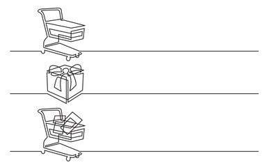 Wall Mural - png image with transparent background of continuous line drawing of various business icons isolated 