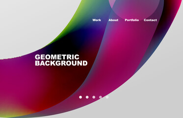 Abstract liquid background for your landing page design. Web page for website or mobile app wallpaper