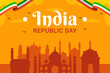 Happy Republic day India, 26th January India Republic Day Background. Vector illustration.
