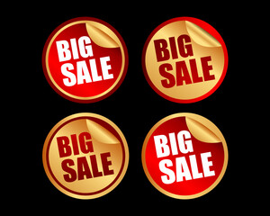 Wall Mural - Big sale label or sticker for media promotion