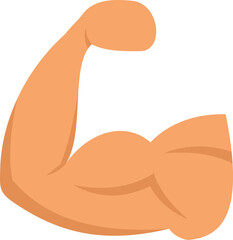 Canvas Print - Healthy muscle icon flat vector. Sport diet. Active exercise isolated