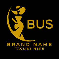 BUS fashion logo. BUS  Beauty fashion house. modeling dress jewelry. BUS fashion technology  Monogram logo design for entrepreneur and best business icon. 
