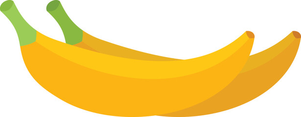 Sticker - Breakfast banana fruit icon flat vector. Healthy food. Meal morning isolated