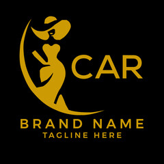 CAR fashion logo. CAR  Beauty fashion house. modeling dress jewelry. CAR fashion technology  Monogram logo design for entrepreneur and best business icon. 
