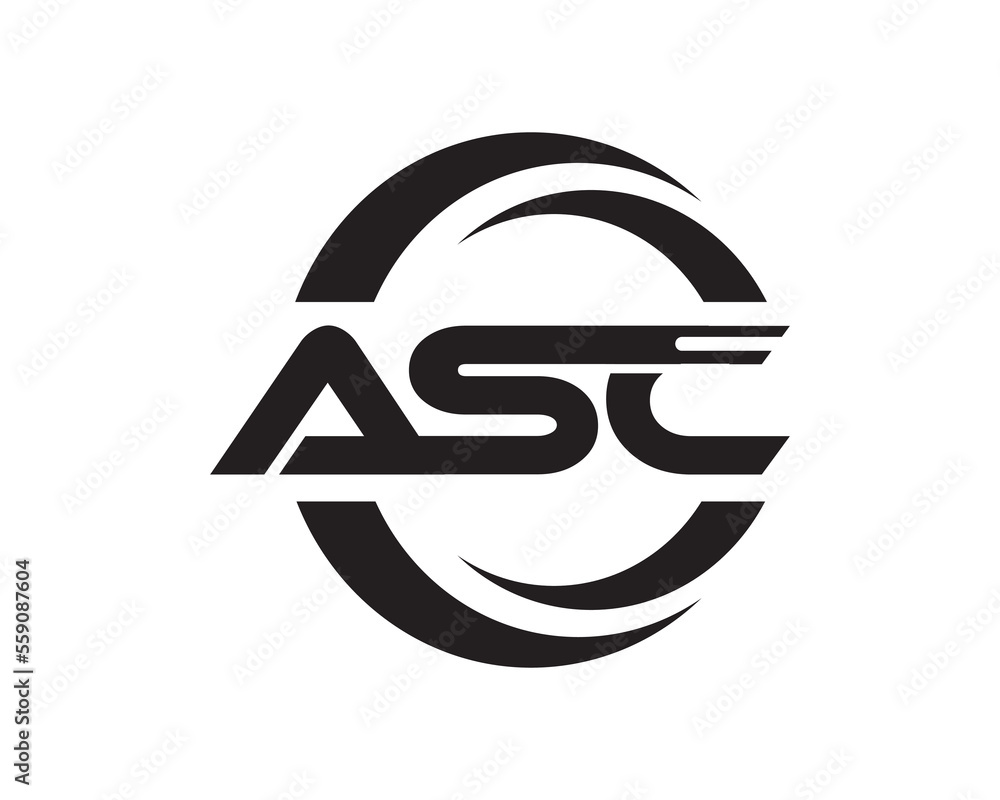 ASC logo vector design template.