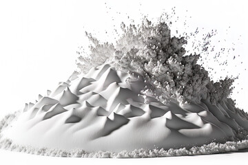 Poster - Snowdrift isolated for design on a white background. Generative AI