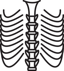 Poster - rib cage icon