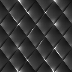 Wall Mural - seamless illustration of blue background with shiny geometric grid. rhombic pattern with light spark