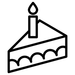 Poster - birthday cake icon