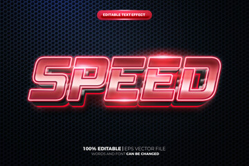 Wall Mural - red speed light esport blue glow cinematic 3d editable text effect