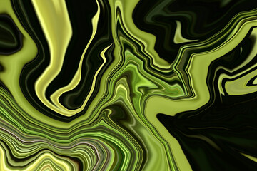 Psychedelic green colour trippy abstract art background design. Trendy dark green marble style. Ideal for web, advertisement, prints, wallpapers.	
