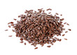 Flax seeds heap isolated on  transparent png