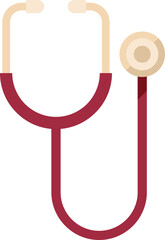 Poster - Doctor stethoscope icon flat vector. Family health. Online medicine isolated