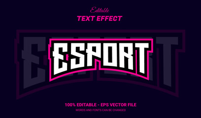 Wall Mural - gaming esport style text effect, editable text effect