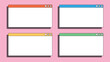 © Stocker_BM - Set of empty computer windows. PC user interface from the 90s. Retro style. Old design. Vector illustration