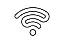 Wi Fi Symbol Signal Connection. Vector Wireless Internet Technology Sign. Wifi Network Communication Icon.