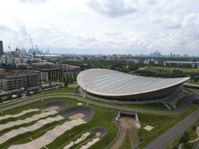 Velodrome Stratford London Drone, Aerial, View From Air, Birds Eye View, .
