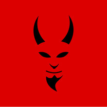 Devil On A Red Background.