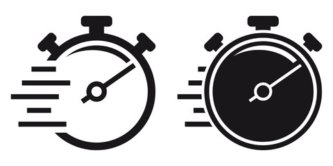 Wall Mural - ofvs298 outlinefilledvectorsign ofvs - stopwatch vector icon . timer symbol . fast seconds . quick c