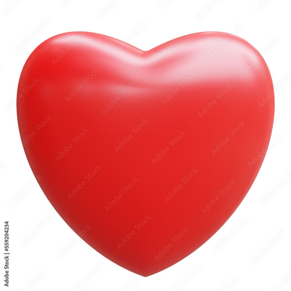 Valentines day celebration. Red heart shape balloon isolated on ...
