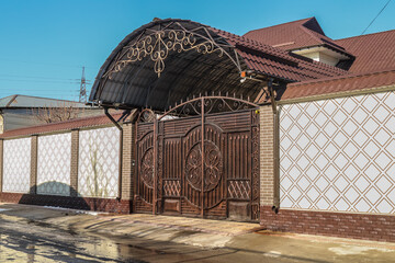 Beautiful forged modern metal gate