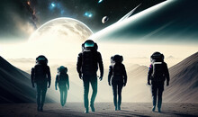 Astronauts Walk On Alien Planets, Generative AI