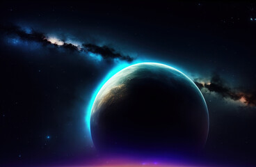 art illustration of the night sky . Generative AI