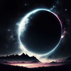 art illustration of the night sky . Generative AI