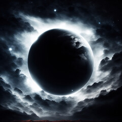 art illustration of the night sky . Generative AI