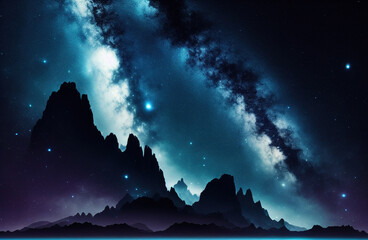 art illustration of the night sky . Generative AI