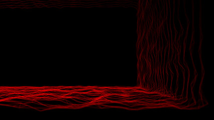 Wall Mural - digital path with linear connections. molecular interweaving of lines. technological connections of 