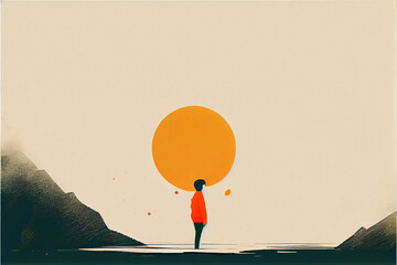 Wall Mural - Abstract minimalist illustration