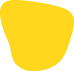 Wall Mural - Yellow abstract shape png
