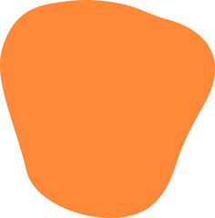 Wall Mural - Orange colorful abstract shape png