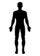 © teracreonte - Silueta aislada de hombre desnudo de pie