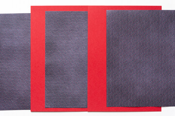 Canvas Print - scrapbook paper sheets with pattern and red card stock