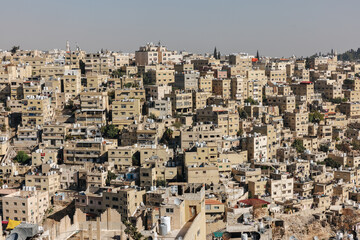 Wall Mural - Amman cityscape, seen from the citadel in Amman. 