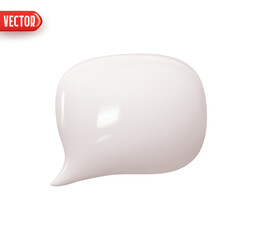 Wall Mural - dialogue bubble. social dialogue box. realistic 3d design in cartoon style. icon isolated on white b